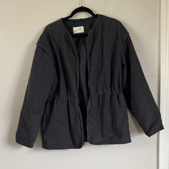 Universal Thread Jackets & Blazers - Universal Thread Washed Black Utility Jacket Cinched Waist Casual‎ Chic